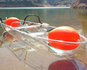 ارتفاع كاياك بلاستيكية واضحة عالية الاستقرار مع مجداف / 2 رجل قارب من البلاستيك